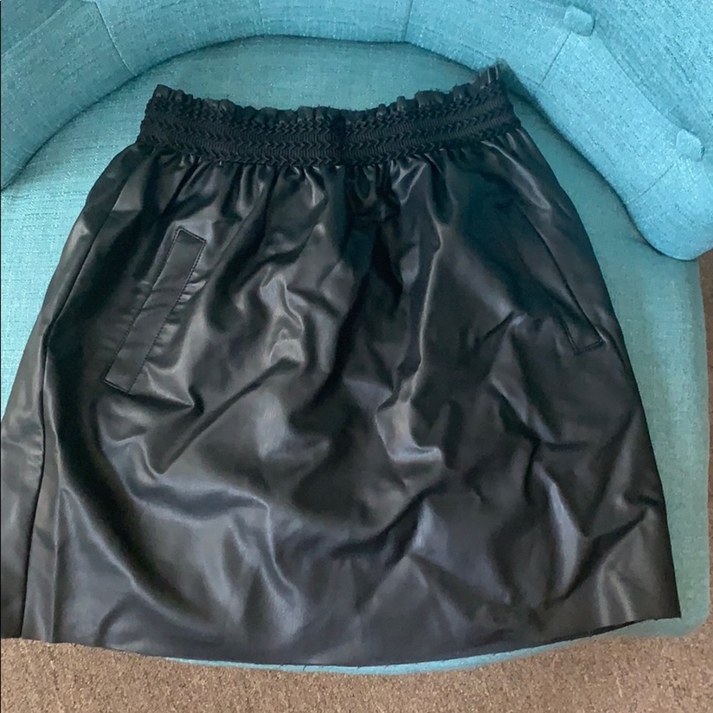 Zara Faux Leather Mini Skirt